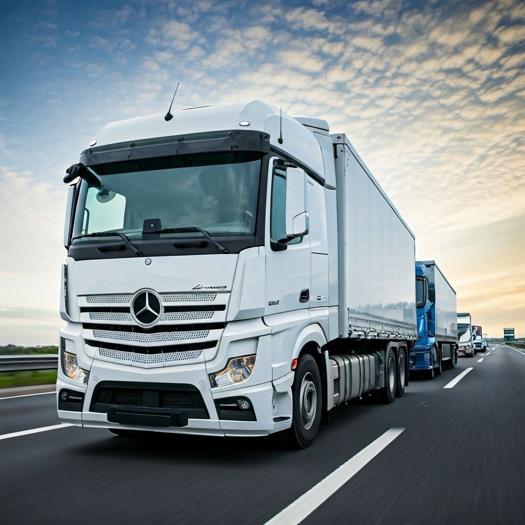 Professional logistics truck fleet